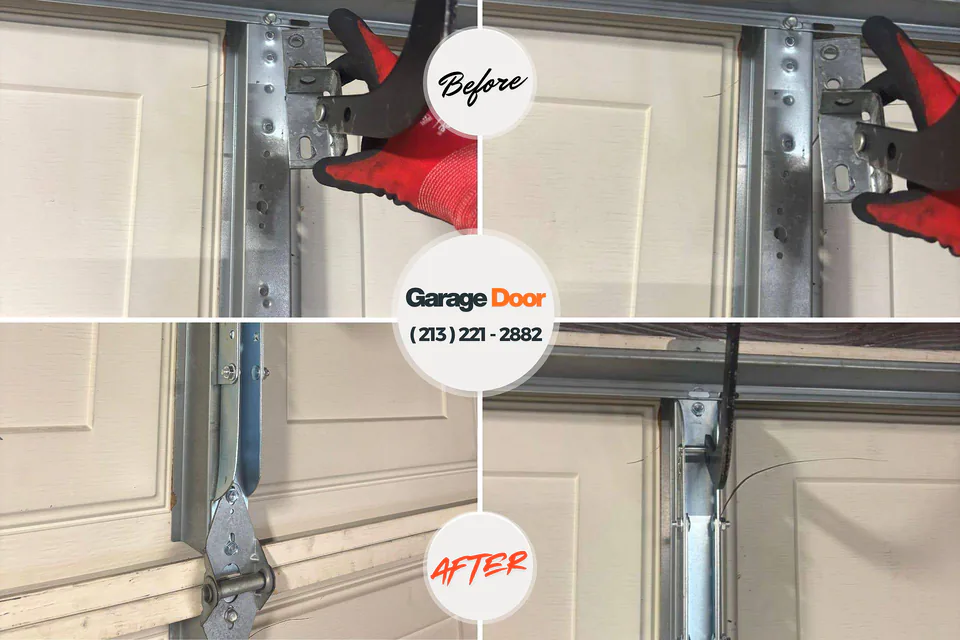 Before and after: garage door repair Neillsville, WI